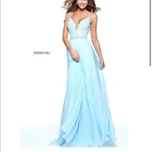 Sherri Hill V-Neck Jeweled Prom Dress Size 16